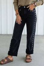 Load image into Gallery viewer, Stud Jeans-Black/Blue