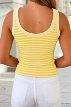 Load image into Gallery viewer, Ribbed Striped Blue Tank