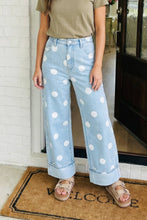 Load image into Gallery viewer, Polka Dot Barrel High Waist Jeans