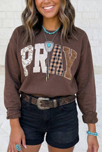 Load image into Gallery viewer, PRAY Crew-Brown/Red