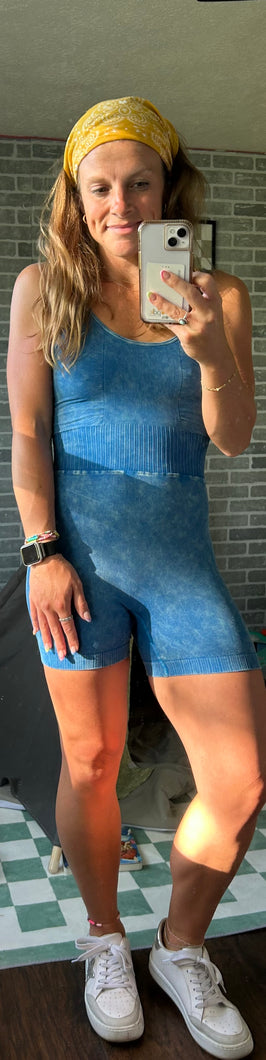 The Rosa Romper-Blue