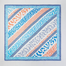 Load image into Gallery viewer, Striped Animal Print Square Bandana Scarf: BL