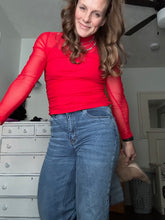 Load image into Gallery viewer, The Sheer Top-RED