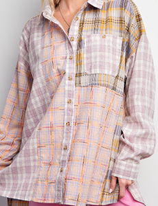 The Boat Day Button Down-Lilac