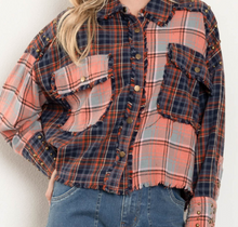 Load image into Gallery viewer, The Blue-Coral Flannel