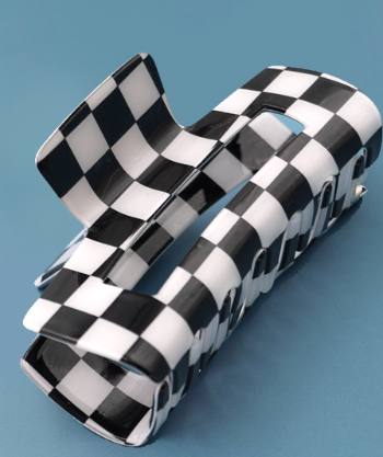 The Checkered Claw Clip