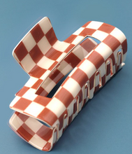 Load image into Gallery viewer, The Checkered Claw Clip