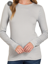 Load image into Gallery viewer, Everyday Basic Long Sleeve (Comes in Green, Grey, &amp; Beige)