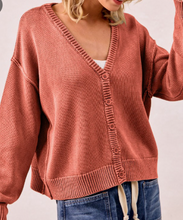 Load image into Gallery viewer, The Vintage Cardi (Comes in Mocha, Olive, &amp; Rust)