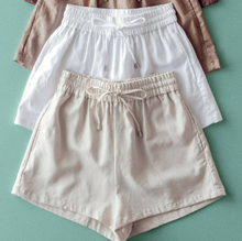 Load image into Gallery viewer, Everyday Drawstring Linen Shorts