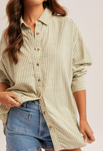 Load image into Gallery viewer, The Boo Button Down-Oatmeal and Sage