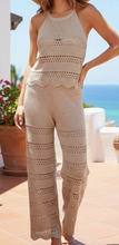 Load image into Gallery viewer, Scalloped Halter Set-Tan or Black