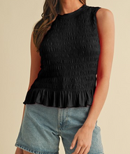 Load image into Gallery viewer, The Smocking Tank-Olive or Black