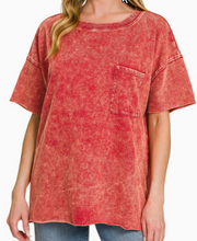 Load image into Gallery viewer, The Raw Ridge Tee-Dk Red