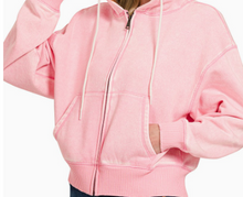 Load image into Gallery viewer, The Haggarty Hoodie-Ash Mocha &amp; Dk Pink
