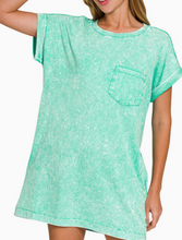 Load image into Gallery viewer, The Colter T Shirt Dress-Mint
