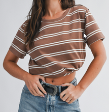 Load image into Gallery viewer, The Kristen Top-Brown &amp; Black