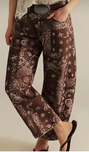 Load image into Gallery viewer, The Paisley Pant-Navy/Brown/Red