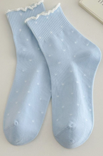 Load image into Gallery viewer, The Ruffle Sock-Black, Blue, White, Pink, Purple, Yellow