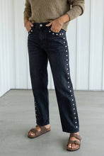 Load image into Gallery viewer, Stud Jeans-Black/Blue