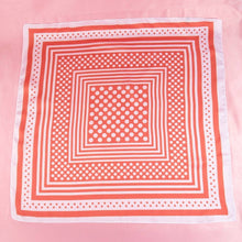 Load image into Gallery viewer, Polka Dot Concentric Square Print Satin Scarf: RD