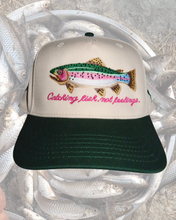 Load image into Gallery viewer, Catching Fish Not Feelings Trucker Hat 