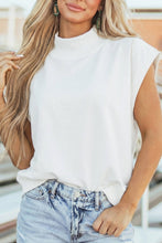 Load image into Gallery viewer, High Neck Cap Sleeve-White