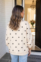 Load image into Gallery viewer, Polka Dot Oversized Sweatshirt-Lemon or Beige