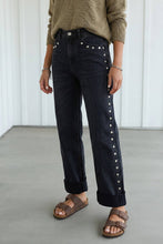 Load image into Gallery viewer, Stud Jeans-Black/Blue