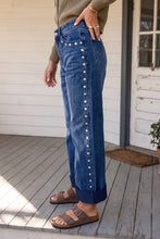Load image into Gallery viewer, Stud Jeans-Black/Blue