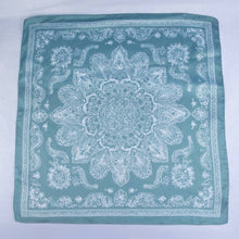 Load image into Gallery viewer, Paisley Mandala Print Square Satin Scarf: BK