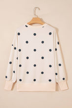 Load image into Gallery viewer, Polka Dot Oversized Sweatshirt-Lemon or Beige