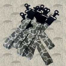Load image into Gallery viewer, Fly High Lay Low Camo Wrist Lanyard Black