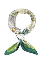 Load image into Gallery viewer, Four-Leaf Clover And Flower Square Bandana Scarf: OV