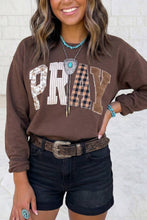 Load image into Gallery viewer, PRAY Crew-Brown/Red