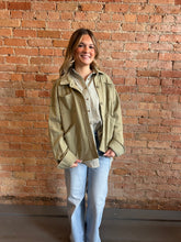 Load image into Gallery viewer, The Boo Button Down-Oatmeal and Sage