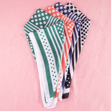 Load image into Gallery viewer, Polka Dot Concentric Square Print Satin Scarf: GN