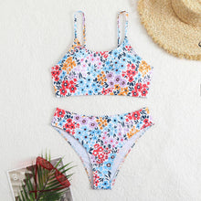 Load image into Gallery viewer, Adjustable Shoulder Straps Bikini Swimsuit: Red