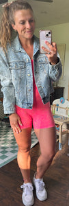 The Rosa Romper-Fuchsia