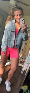 The Rosa Romper-Fuchsia