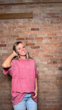 Load image into Gallery viewer, The Raw Ridge Tee-Dk Red