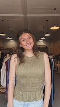 Load image into Gallery viewer, The Smocking Tank-Olive or Black