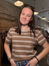 Load image into Gallery viewer, The Kristen Top-Brown &amp; Black