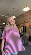 Load image into Gallery viewer, Oversize Boyfriend Tee-Violet &amp; Pink
