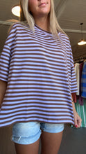 Load image into Gallery viewer, Oversize Boyfriend Tee-Violet &amp; Pink