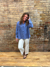 Load image into Gallery viewer, The Peri Button Down-Blue