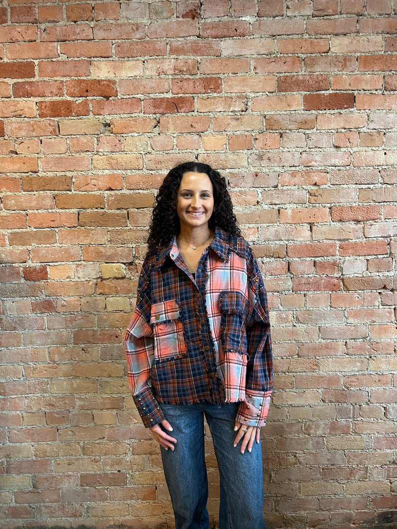 The Blue-Coral Flannel
