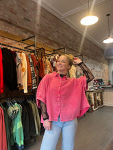 Load image into Gallery viewer, The Heartfelt Gauze Top-Fuchsia