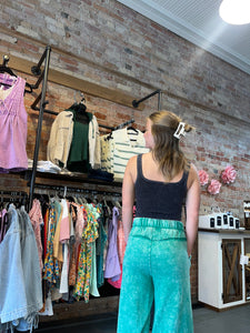 The Lazy Day Pants-Green