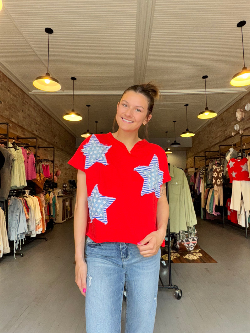 Courtesy of the Red, White, & Blue Top-Red